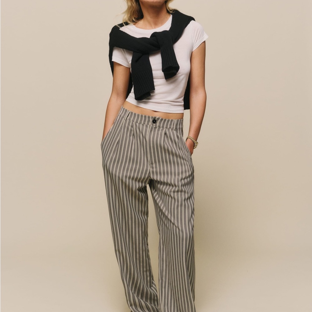 Reformation striped Mason Pant